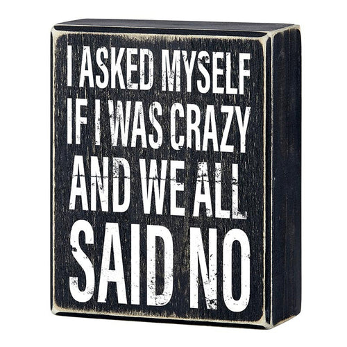 All Said No Box Sign | Wooden Box Wall Tabletop Decor | 4" x 5" by The Bullish Store