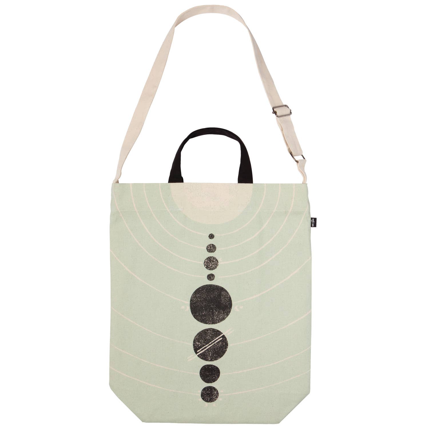 Solaris Team Cross Body Tote Bag | Solar System Cotton Sling Handbag | 15” x 18” | Gift for Her by The Bullish Store