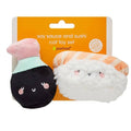 Soy Sauce and Sushi Cat Toy Set | Plush Toys for Pet Lovers | Giftable Cat Stocking Stuffer by The Bullish Store