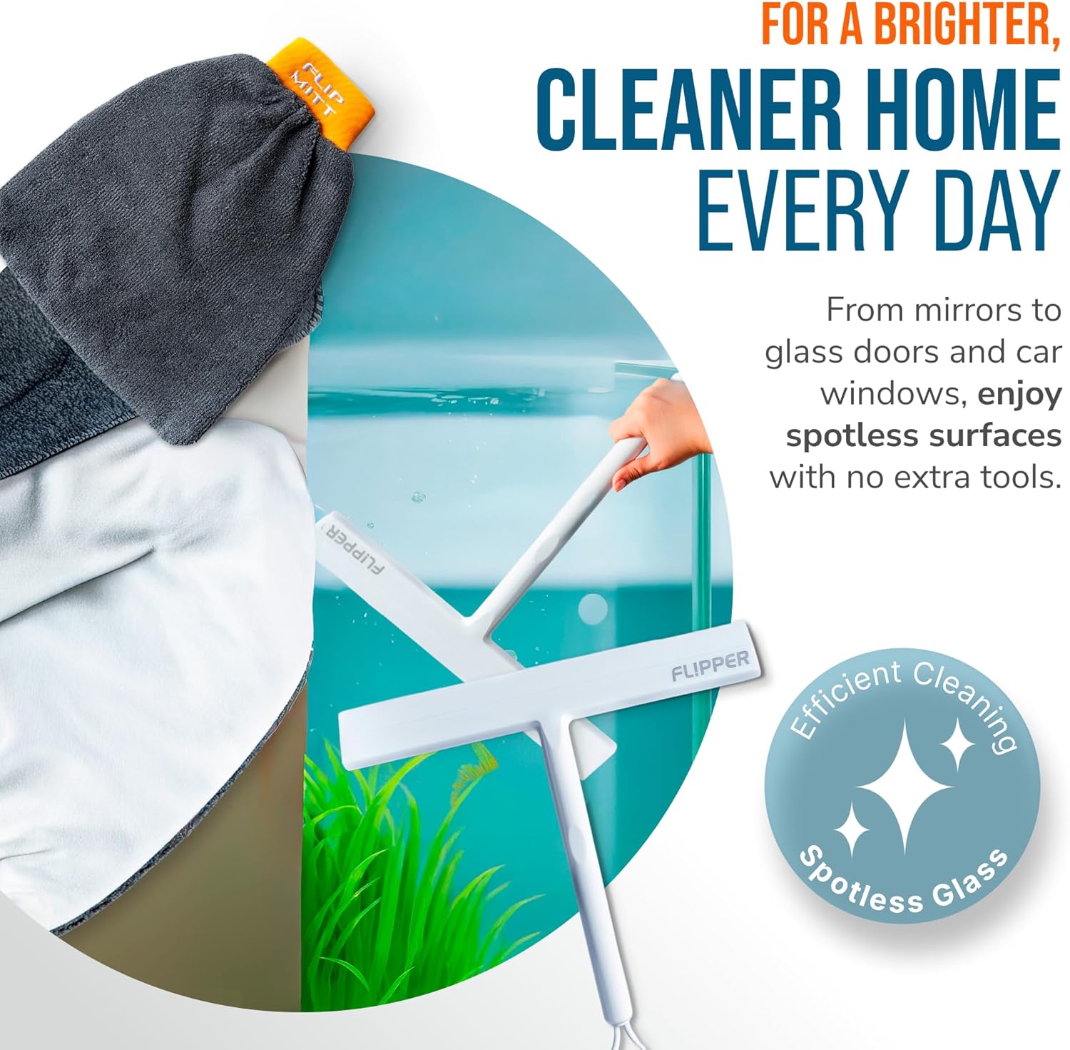 Flipper Mitt + Squeegee Set by Flipper Aquarium Products