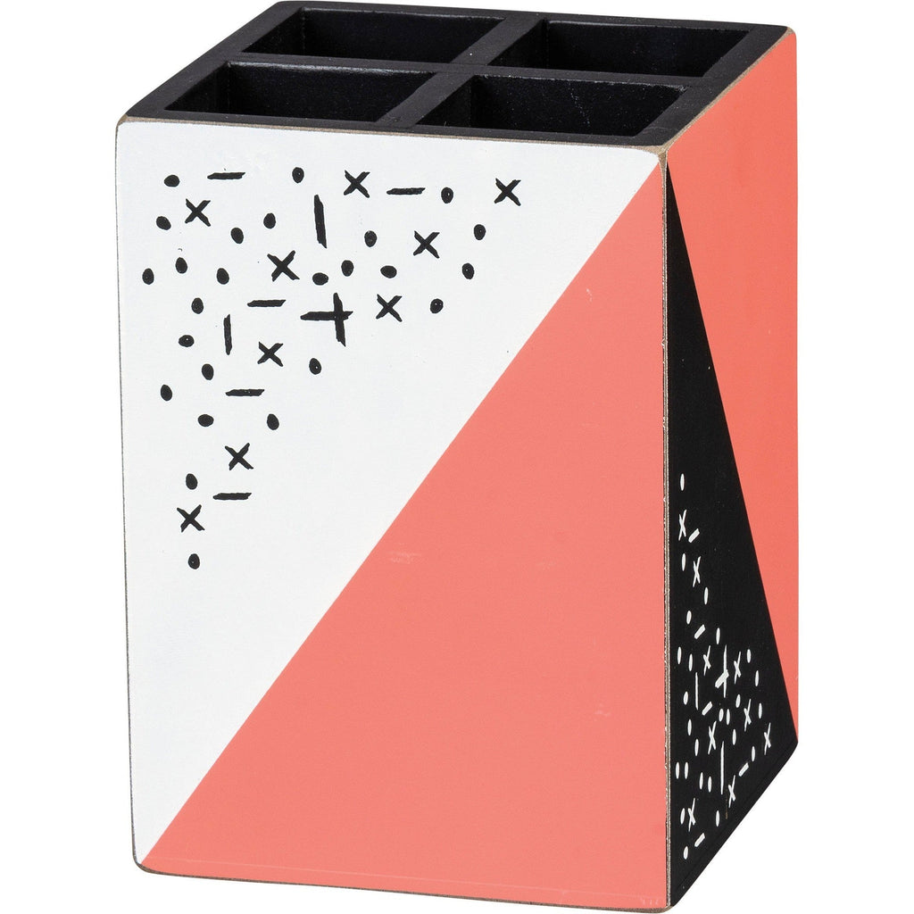 Stay Humble Hustle Hard Wood Pencil Holder by The Bullish Store