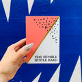 Stay Humble Hustle Hard Wood Pencil Holder by The Bullish Store