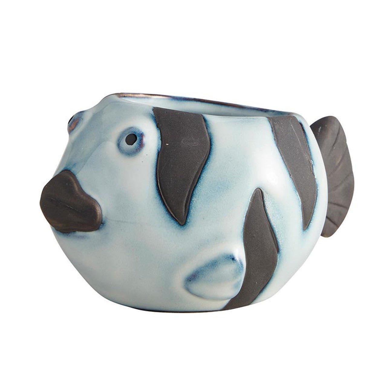 Striped Fish Mini Plant Pot | Succulent Planter | 2.2" Tall by The Bullish Store