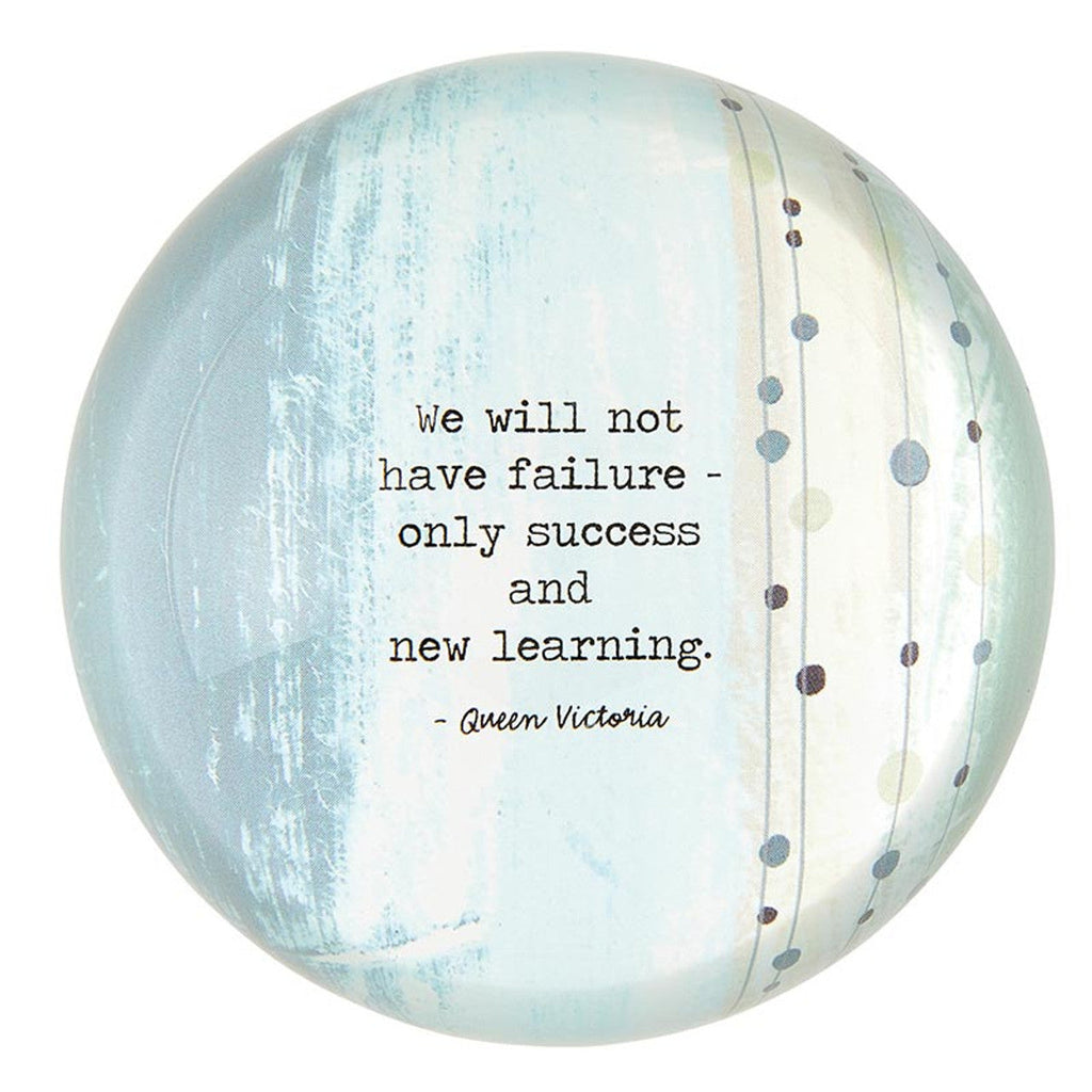 Success And New Learning Glass Dome Paperweight | Paper Document Holder | 3" by The Bullish Store