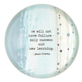 Success And New Learning Glass Dome Paperweight | Paper Document Holder | 3" by The Bullish Store