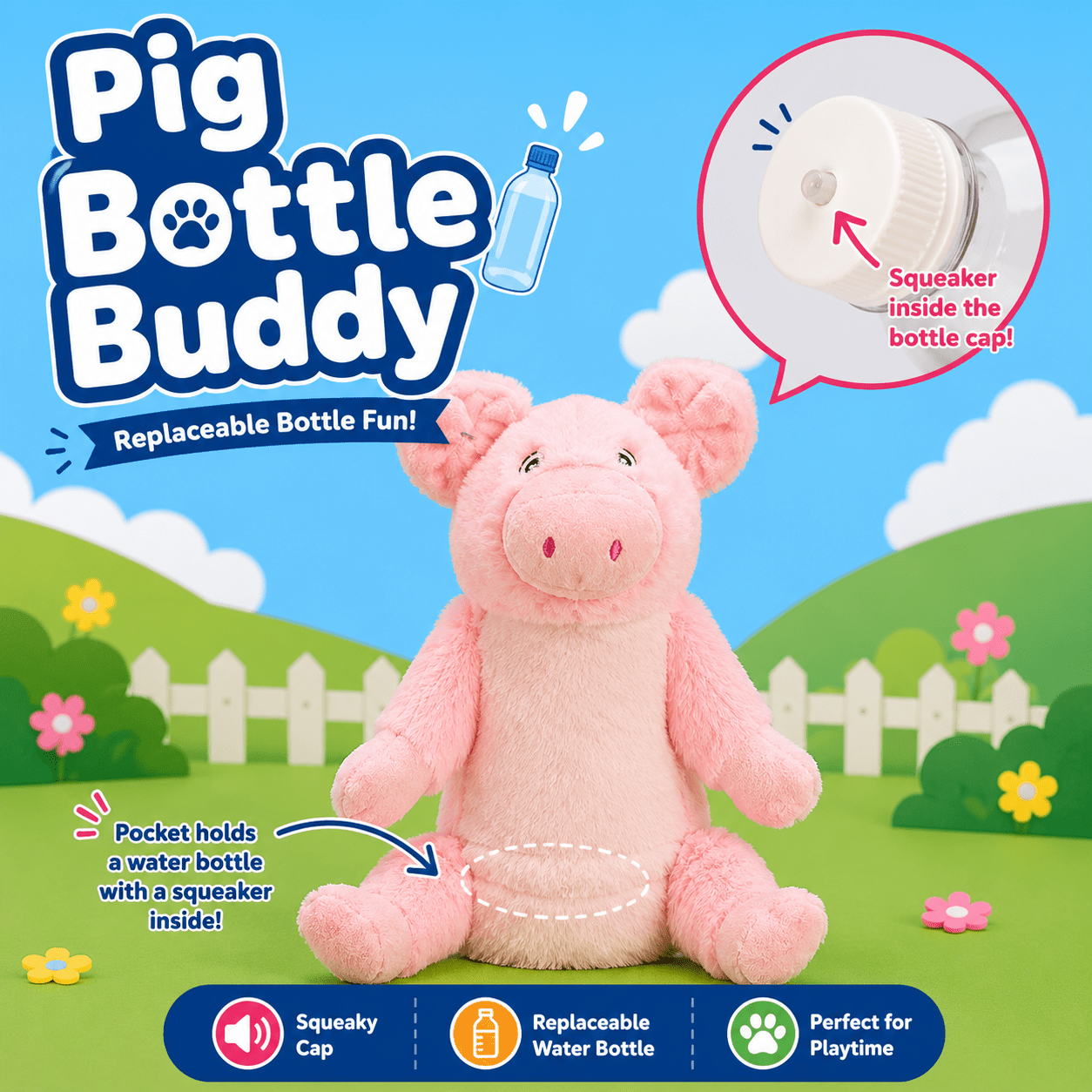 Bottle Buddy Dog Toys - 10" by Dogline