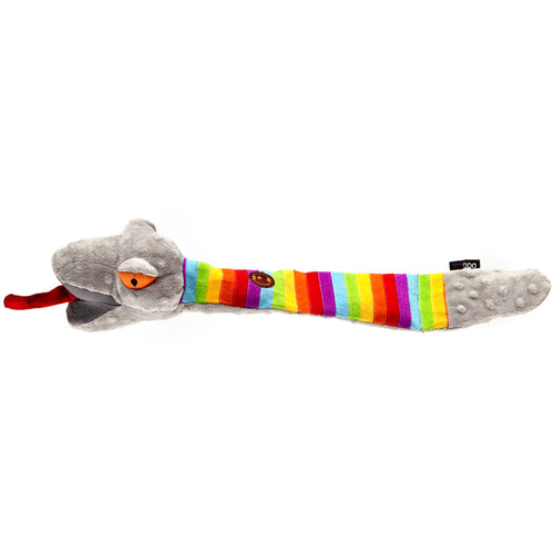 17.5" Rainbow Snake with Moving Tongue Animal Toy by Dogline