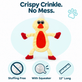 12" Duckling Crinkle Flat Dog Toy by Dogline