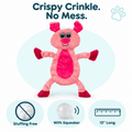 12" Pig Crinkle Flat Dog Toy by Dogline