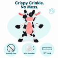 12" Cow Crinkle Flat Dog Toy by Dogline