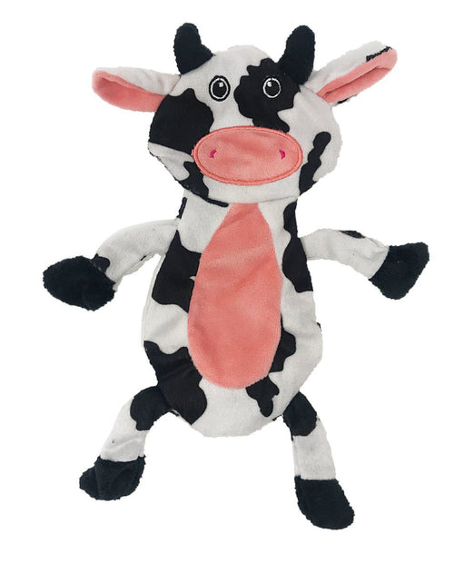 12" Cow Crinkle Flat Dog Toy by Dogline