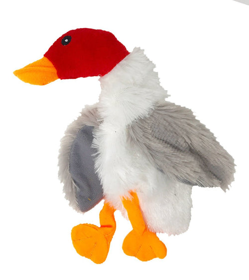 9" Duck White Crinkle Dog Toy by Dogline