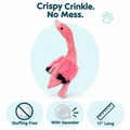 11" Flamingo Crinkle Dog Toy by Dogline