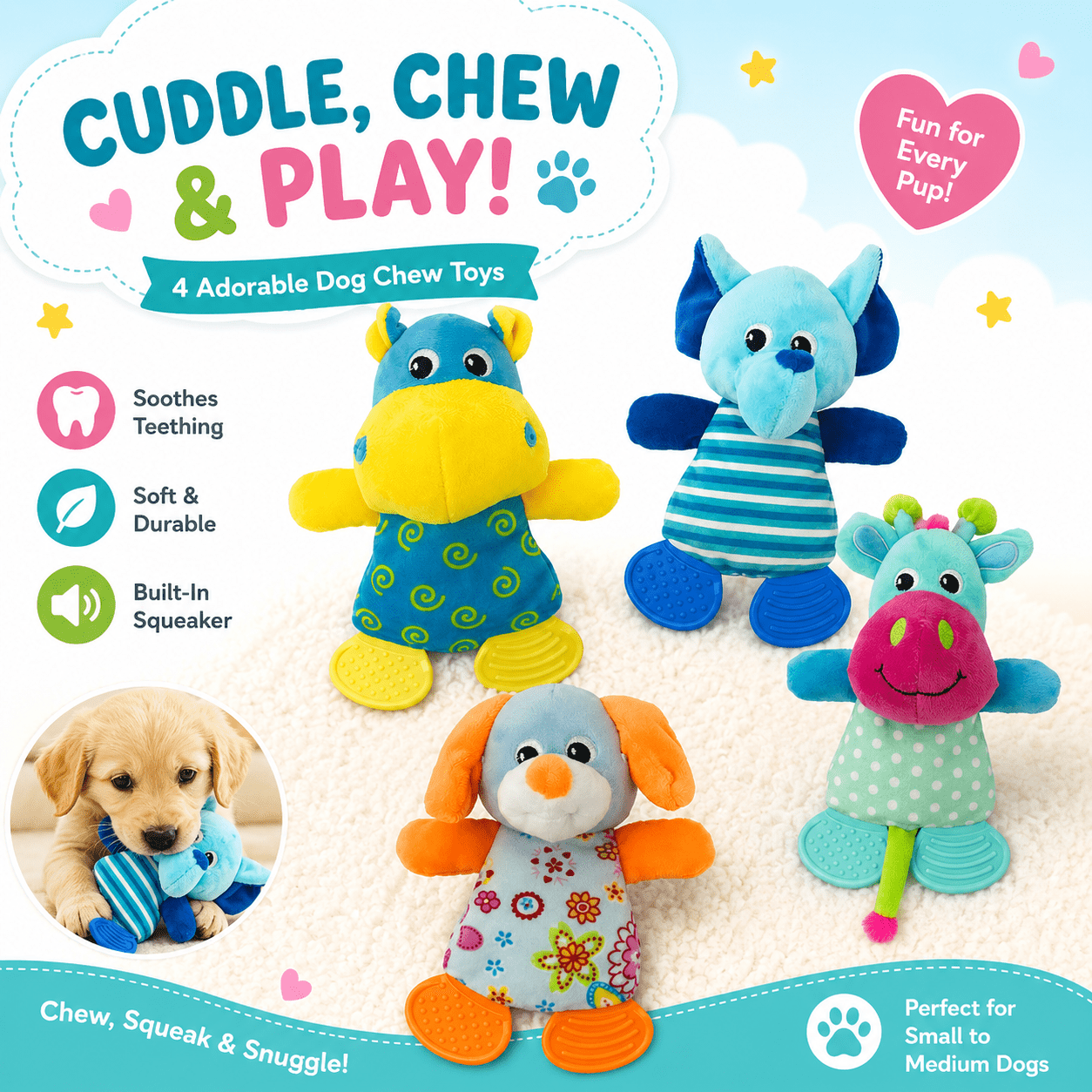 10" Doggy Soft Dog Toy by Dogline