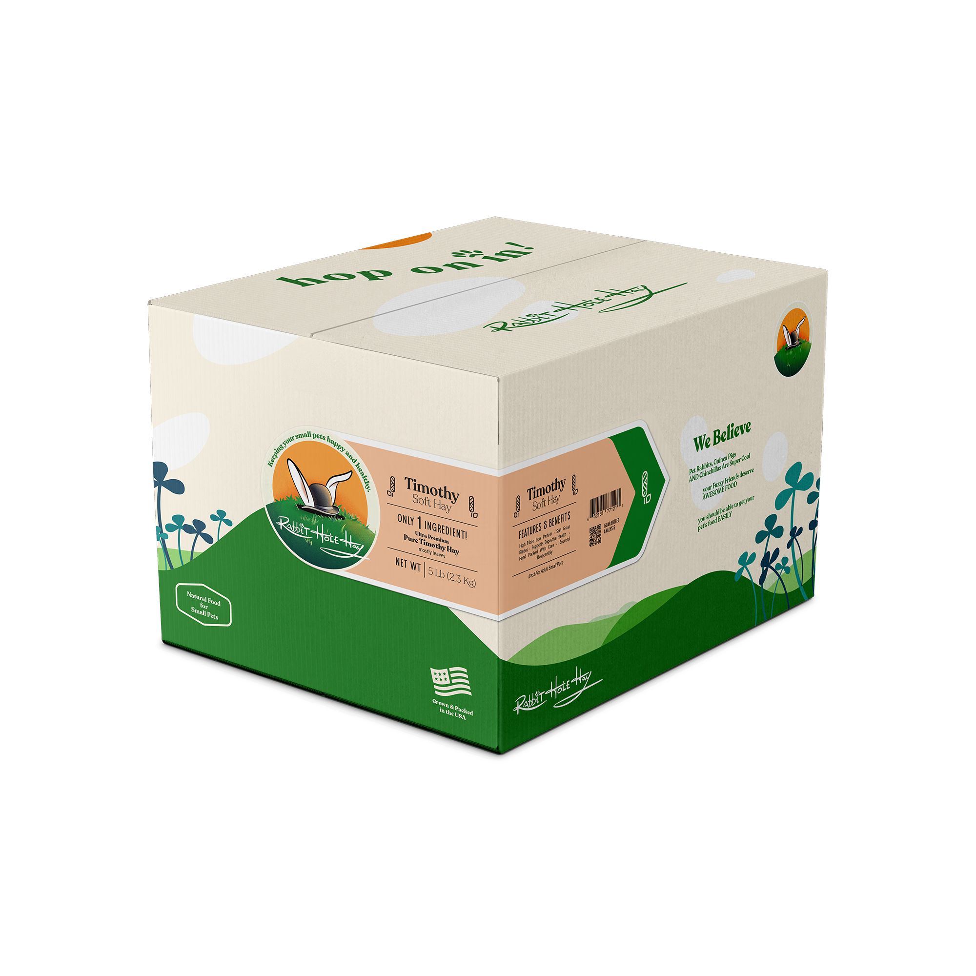 Rabbit Hole Hay Ultra Premium Soft Timothy Hay by Rabbit Hole Hay