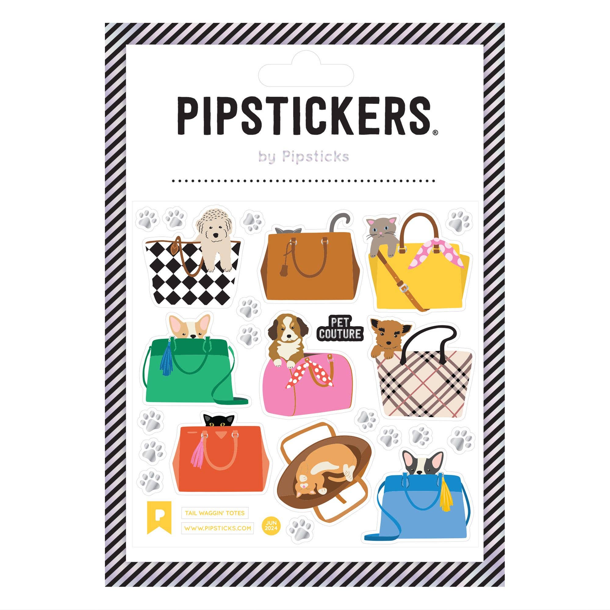 Tail Waggin' Totes Doggies PipStickers | Pups Dogs Decorative Decals | Sticker Lovers Collection by The Bullish Store