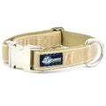 Tan Velvet Essential Buckle Martingale Dog Collar by 2 Hounds Design