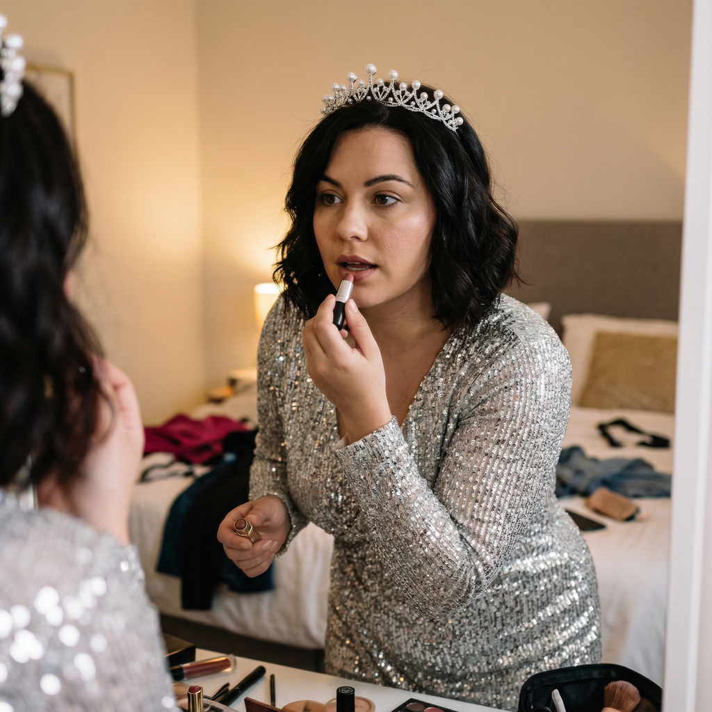 The Age of Pearls Crown Tiara in Silver | Royalty Crown Party or Bridal Hair Accessory by The Bullish Store