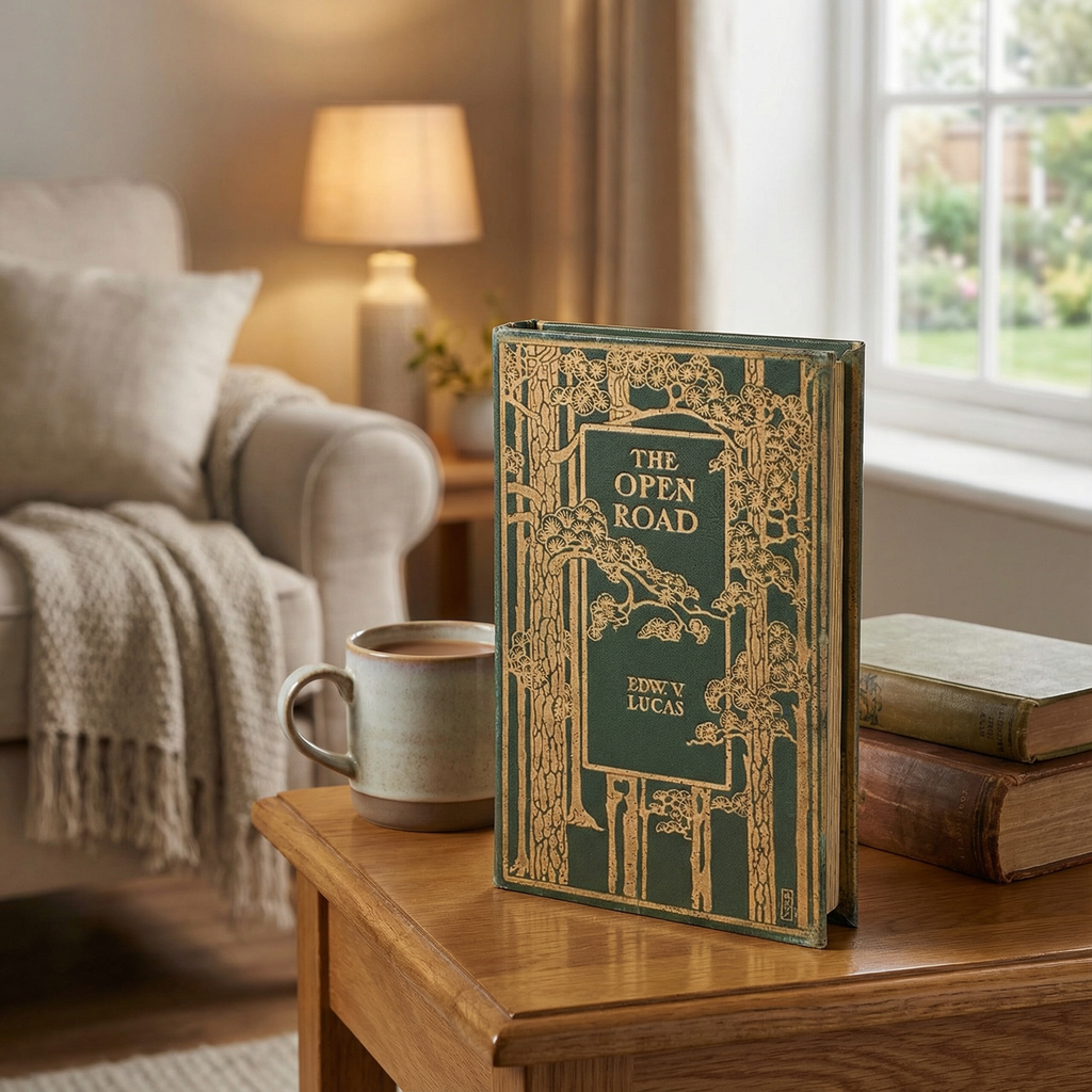 The Open Road Vintage Book Box | Trees Book Shaped Storage Stash Trinket Box by The Bullish Store