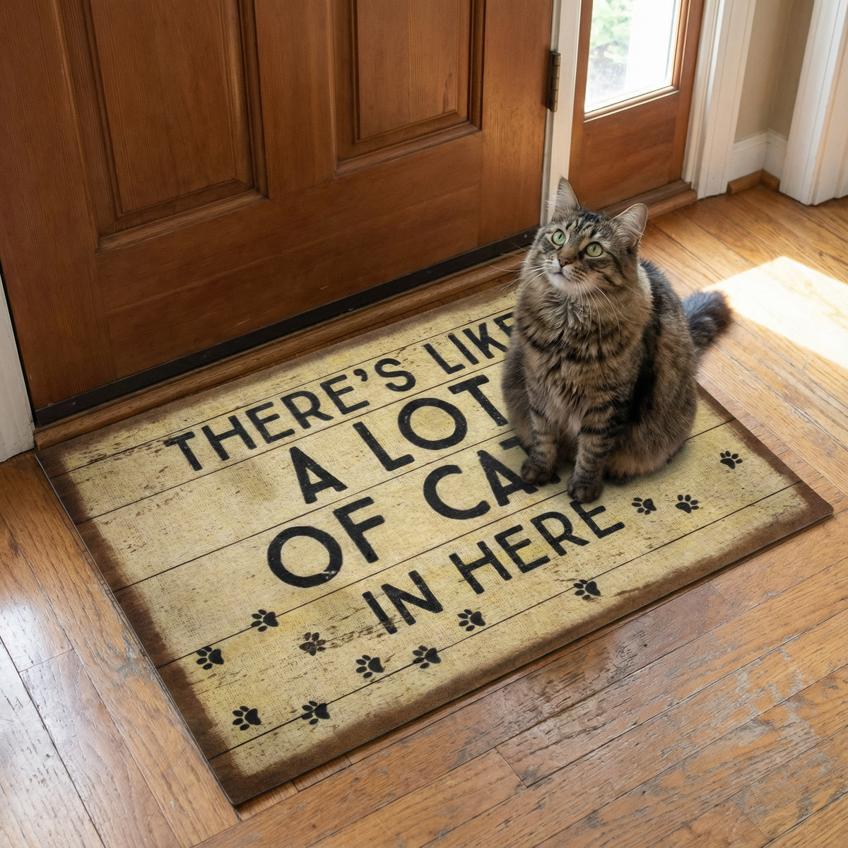 Hope You Like Cats Doormat Entryway Indoor/Outdoor Rug | 34" x 20 | Slip-Resistant Backing by The Bullish Store