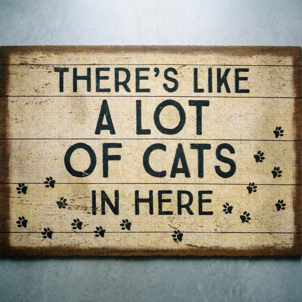 Hope You Like Cats Doormat Entryway Indoor/Outdoor Rug | 34" x 20 | Slip-Resistant Backing by The Bullish Store