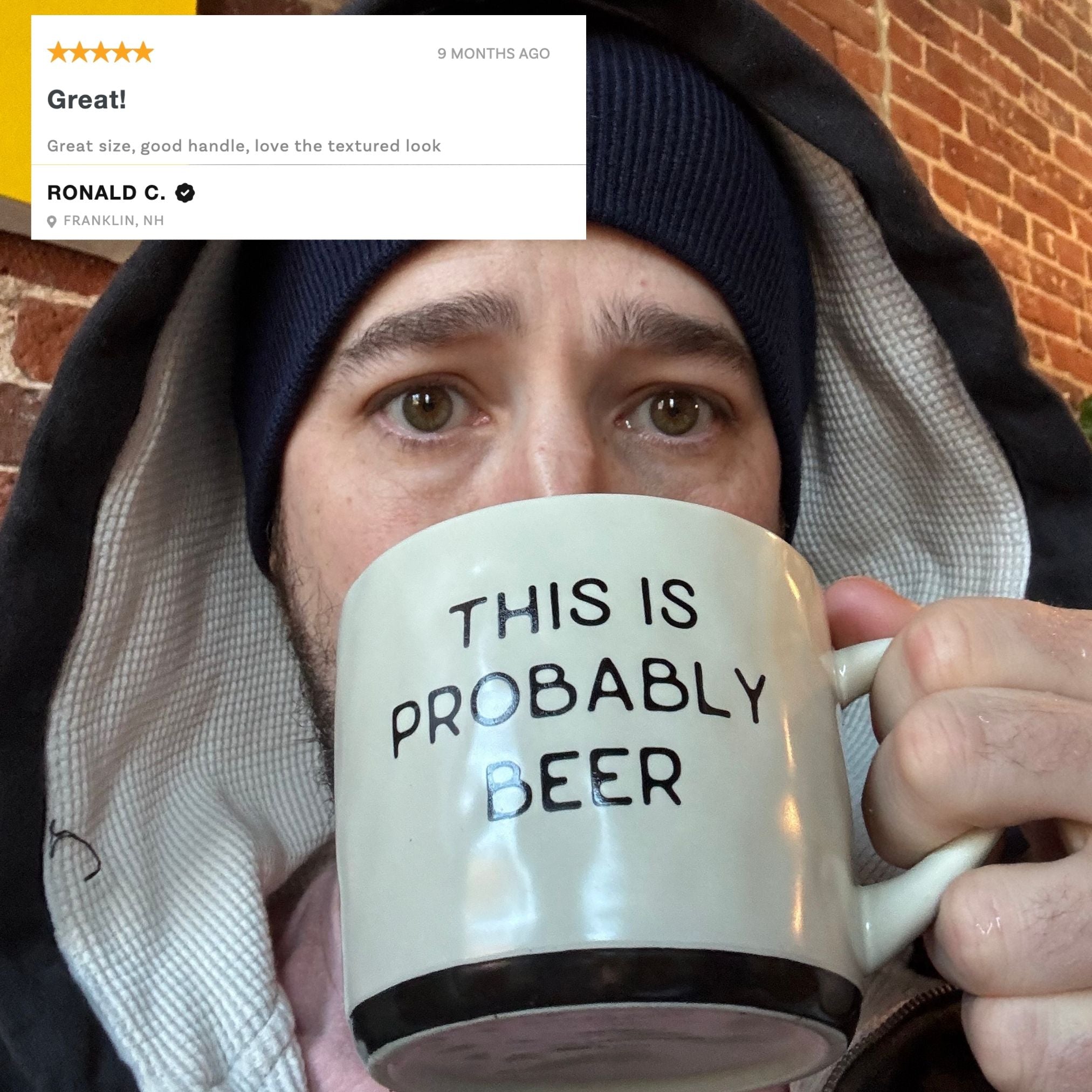 This Is Probably Beer Mug | Stoneware Coffee Tea Cup | 15oz by The Bullish Store