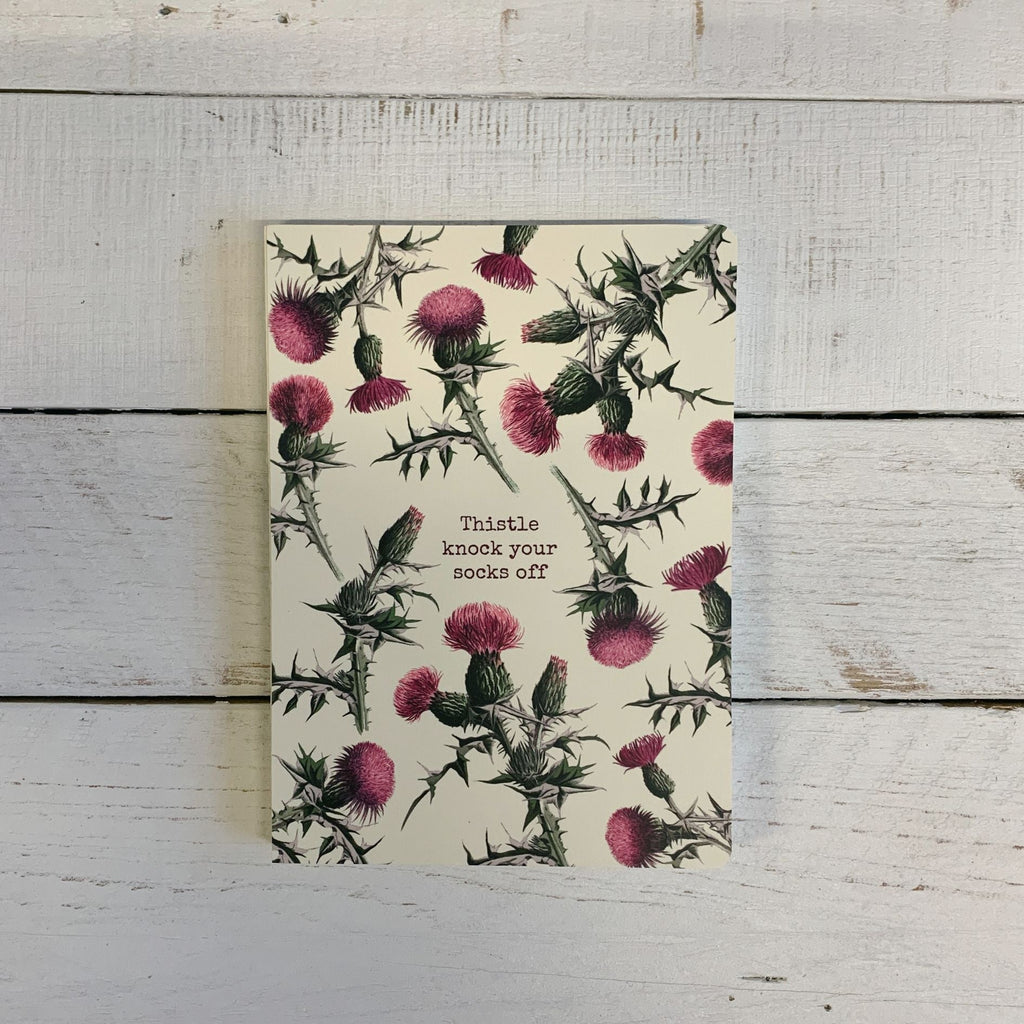 Thistle Knock Your Socks Off Double-Sided Journal | 160-Page Lined Notebook by The Bullish Store