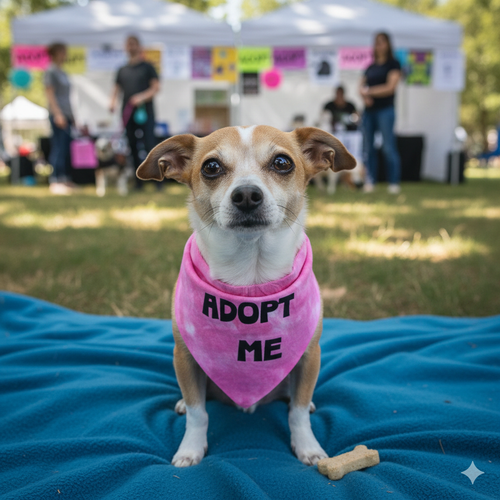 Adopt Me Tie Dye Dog Bandana Best Seller by Happy Tails Outfitters