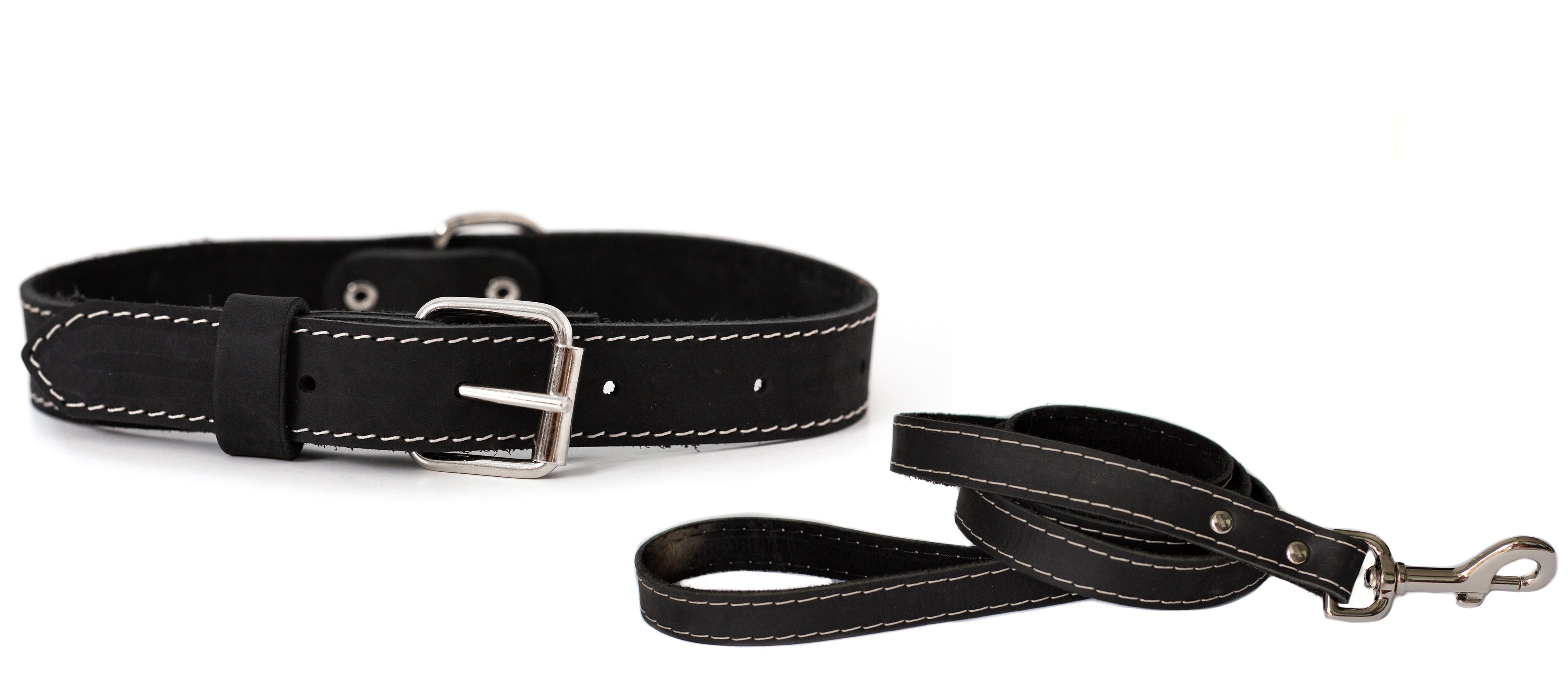 Pro Line Hunting Leather Collar and Leash Set by Euro-Dog Collars and Leads