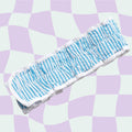 Turquoise Seersucker Spa Headband | Hair Band for Skincare Facial After Shower by The Bullish Store