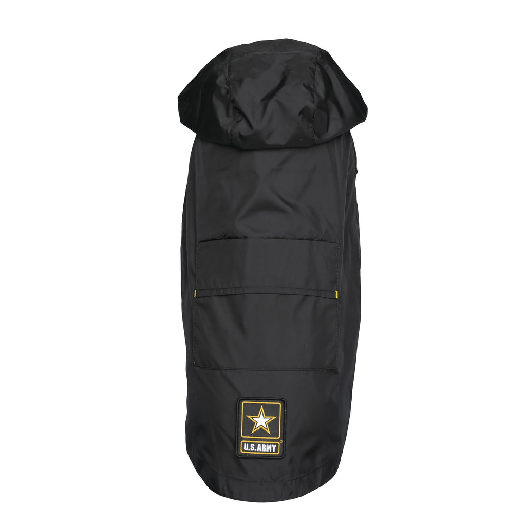 US Army Packable Dog Raincoat - Black by GF Pet.us
