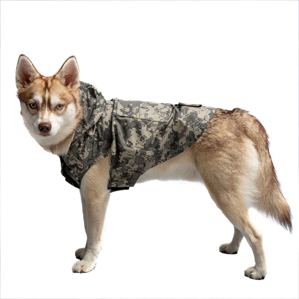 US Army Packable Dog Raincoat - Camo by GF Pet.us