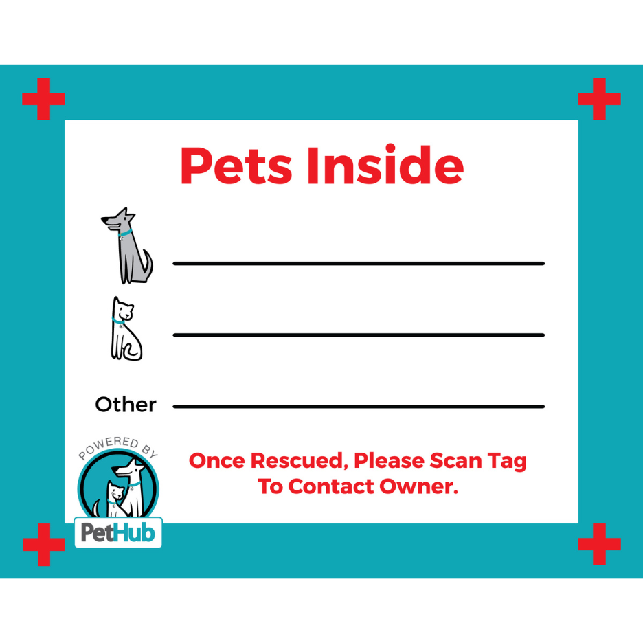 PetHub Pet Safety Home Decal – Emergency Pets Inside Alert by PetHub