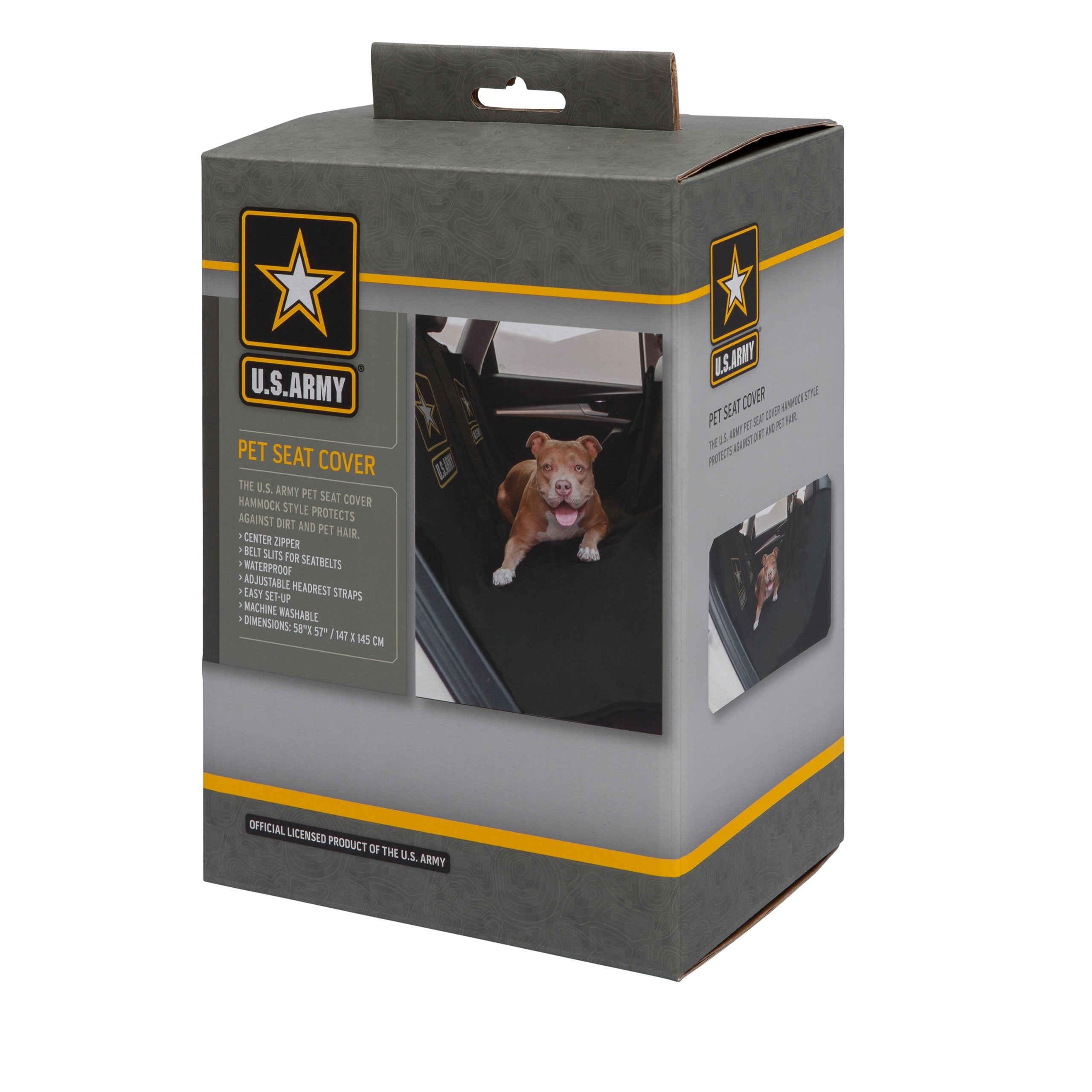 US Army Car Seat Pet Hammock Cover - Dark Camo by GF Pet.us