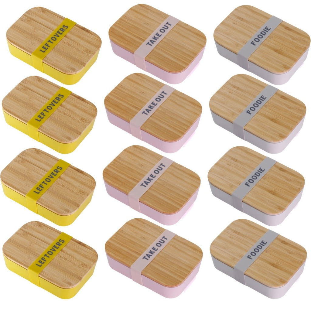 Ultimate Meal Prep 12 Pack of Bamboo Lunch Boxes by The Bullish Store