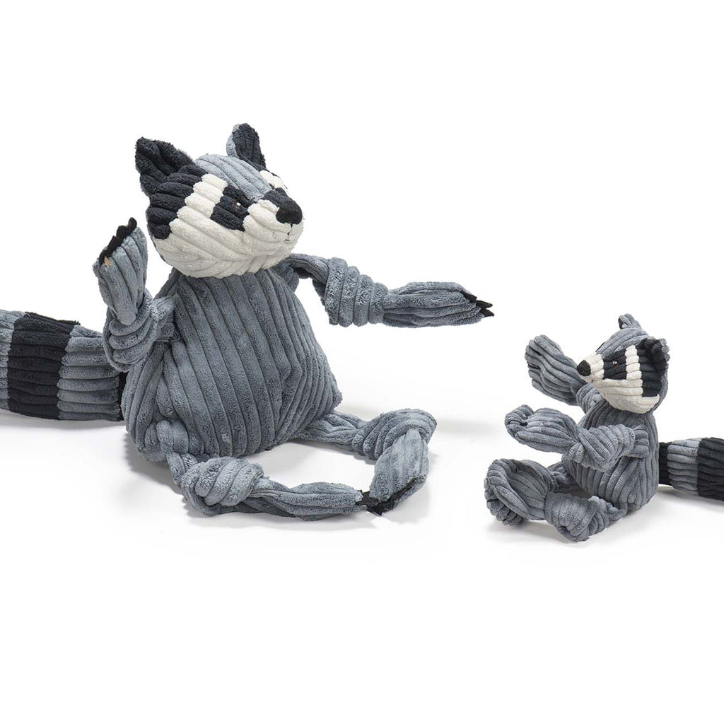 Reggie Raccoon Knottie® Plush Dog Toy by HuggleHounds