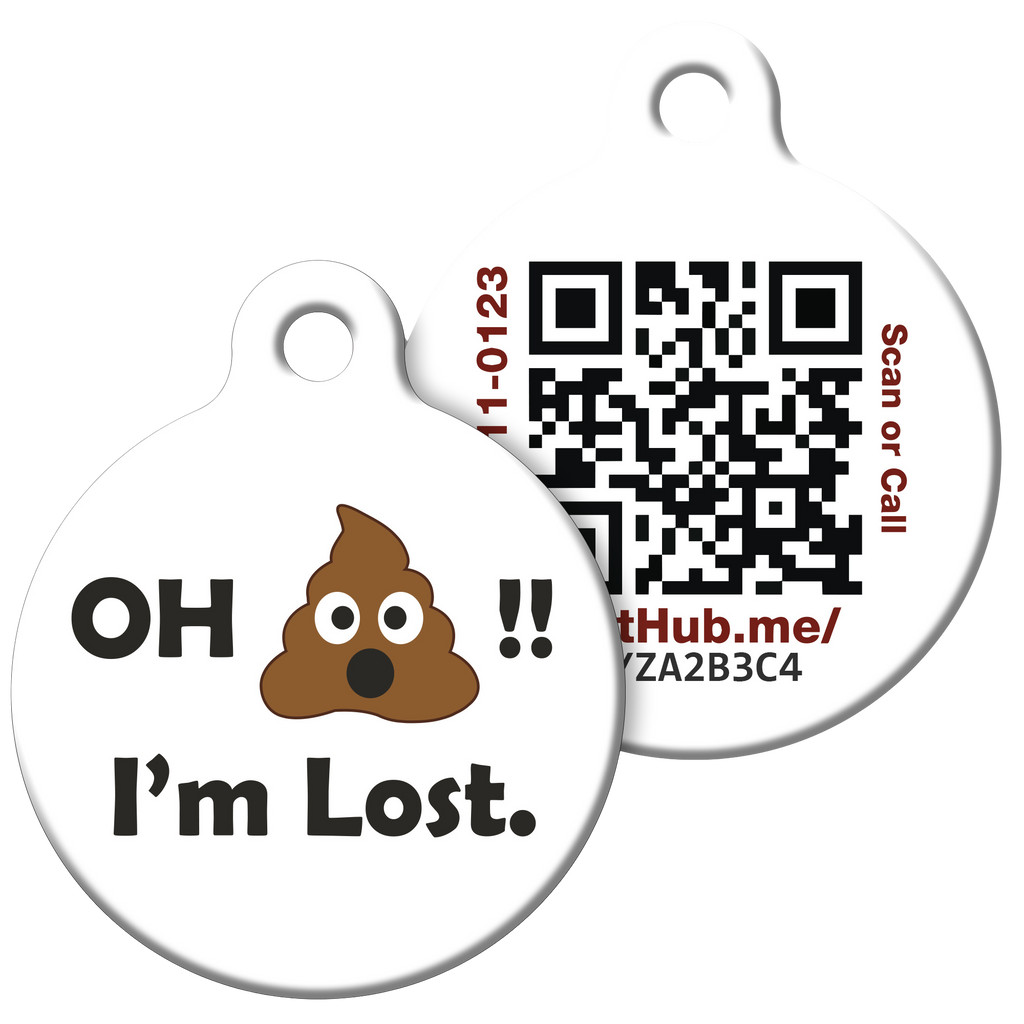 PetHub QR Pet ID Tag – Oh Crap I’m Lost by PetHub
