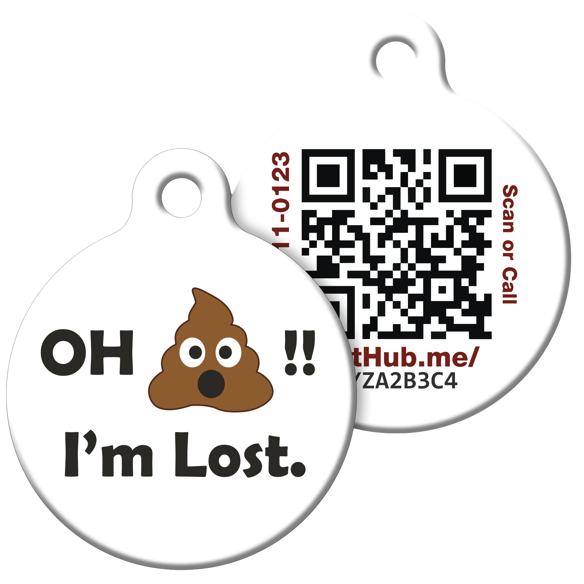 PetHub QR Pet ID Tag – Oh Crap I’m Lost by PetHub