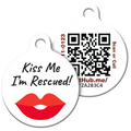 PetHub QR ID Pet Tag - KIss Me I'm Rescued by PetHub