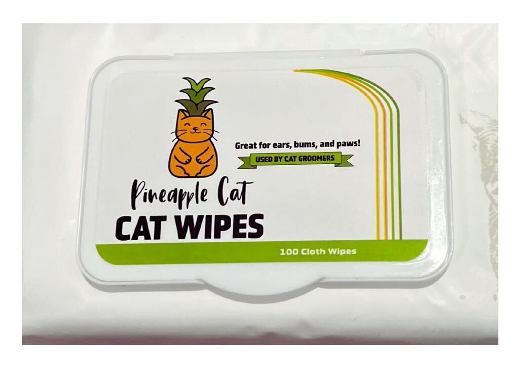 Pineapple Cat Wipes by The Charleston Cat Groomer
