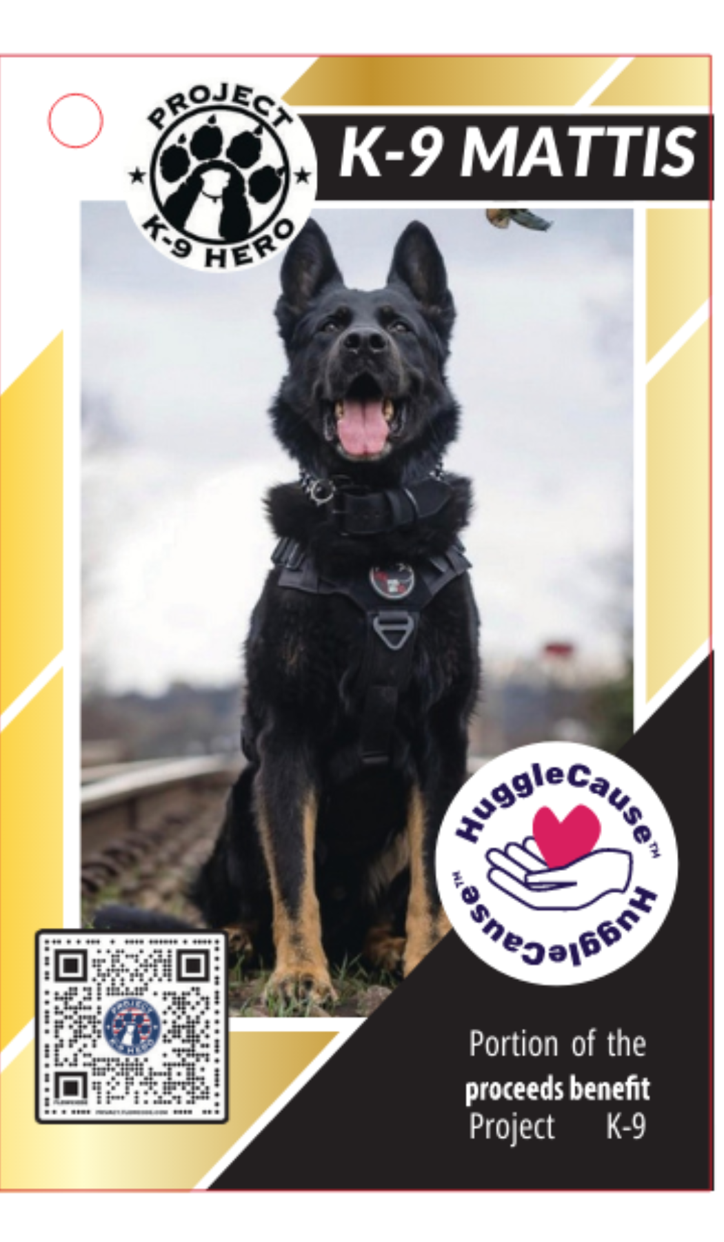 HuggleCause™, Project K-9 Hero, K-9 Mattis Knottie® Plush Dog Toy, Large by HuggleHounds