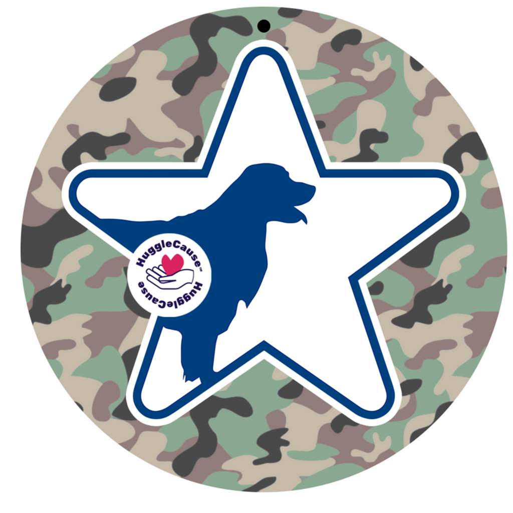 HuggleCause™, Warrior Canine Connection, Camouflage HuggleFleece® Plush Ball Dog Toy by HuggleHounds