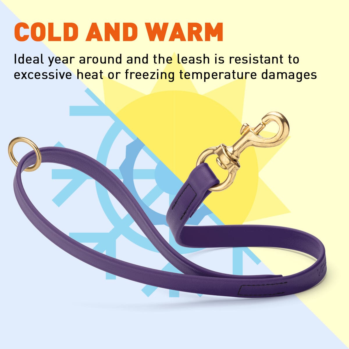 Viper Biothane Traffic Lead - Brass Hardware by Dogline