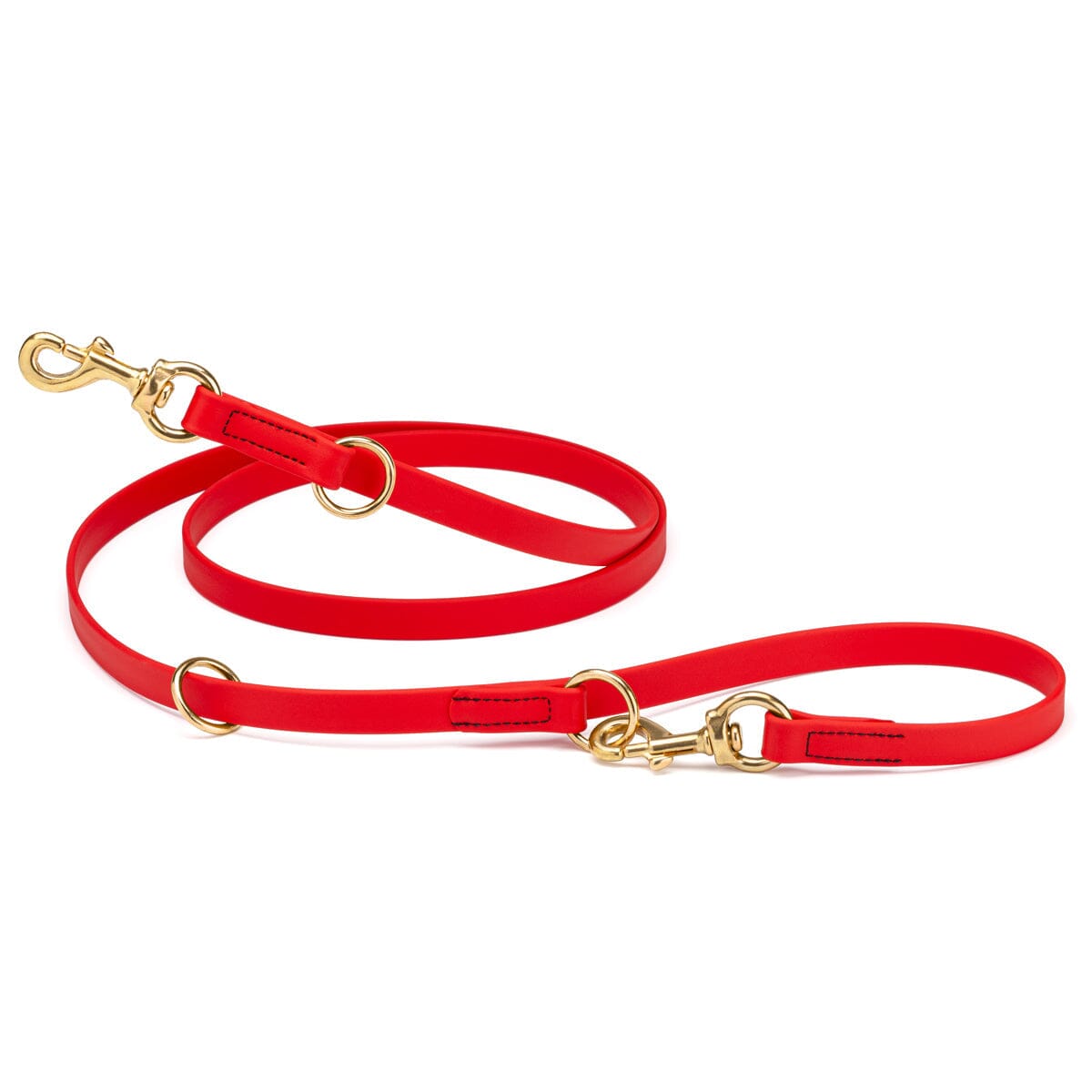 Viper Biothane Adjustable Multi-Purpose Dog Leash with Brass Hardware, 7FT by Dogline