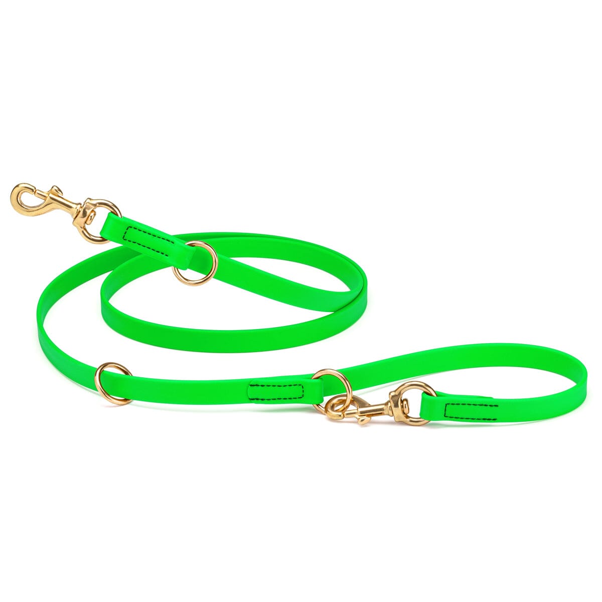 Viper Biothane Adjustable Multi-Purpose Dog Leash with Brass Hardware, 7FT by Dogline