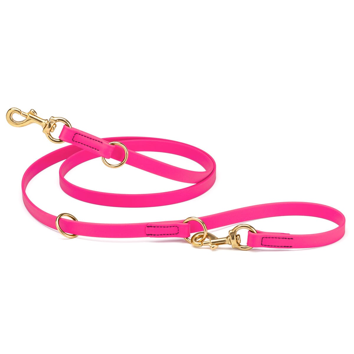 Viper Biothane Adjustable Multi-Purpose Dog Leash with Brass Hardware, 7FT by Dogline