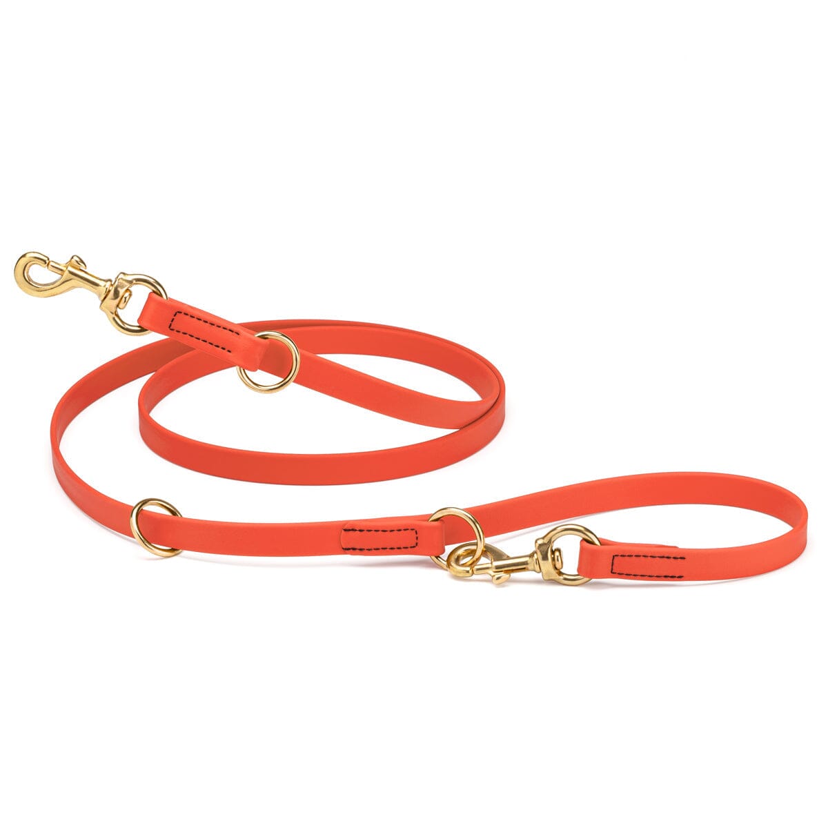 Viper Biothane Adjustable Multi-Purpose Dog Leash with Brass Hardware, 7FT by Dogline