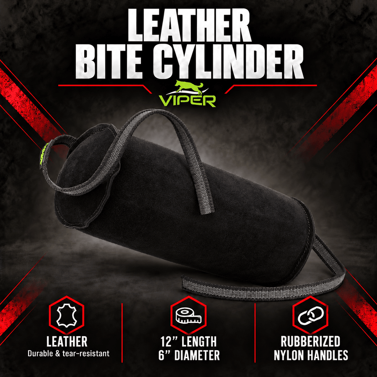 Viper Leather Cylinder Bite Roll by Dogline