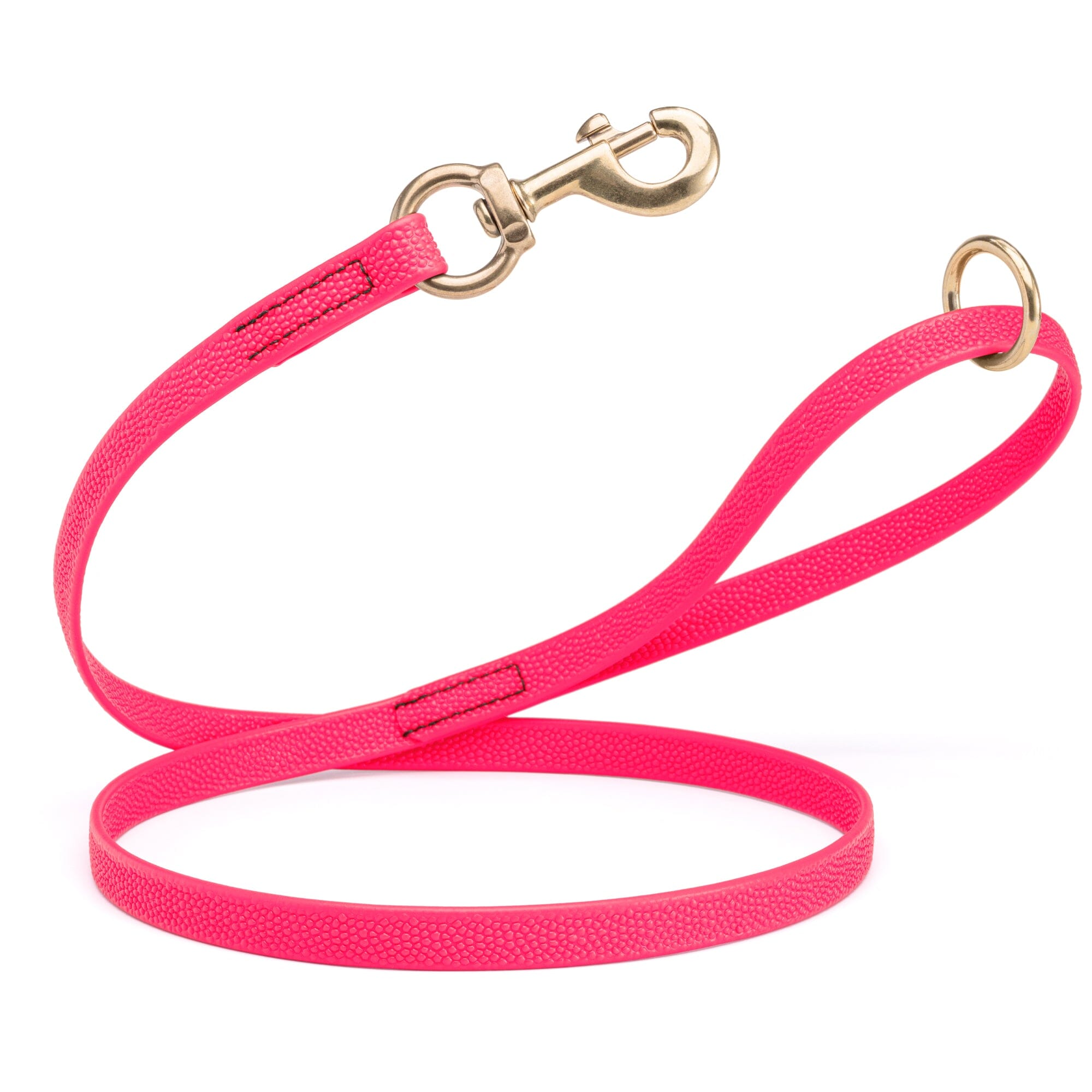 Viper Pebble Emboss BioThane Dog Leash with Solid Brass Hardware by Dogline