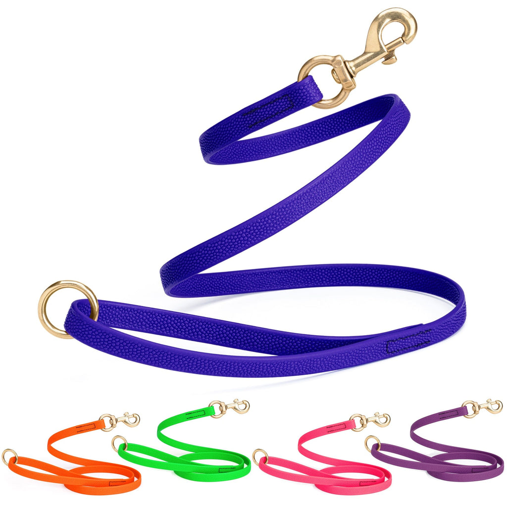 Viper Pebble Emboss BioThane Dog Leash with Solid Brass Hardware by Dogline